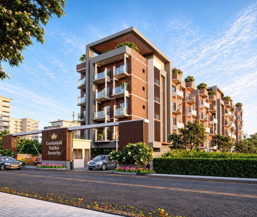 Entrance and facade of Geetanjali Vatika Aerocity