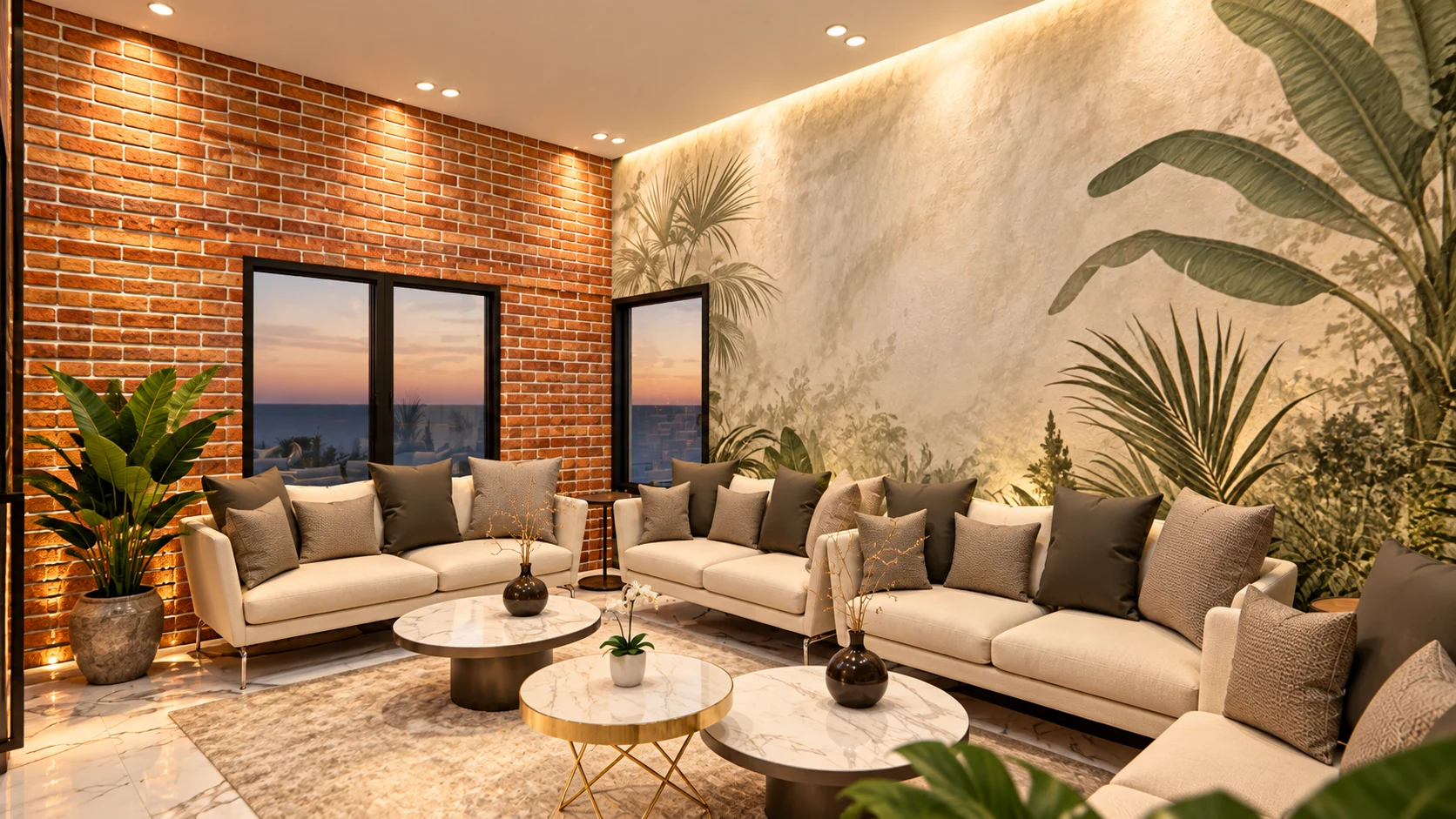 Entrance lobby interior rendering