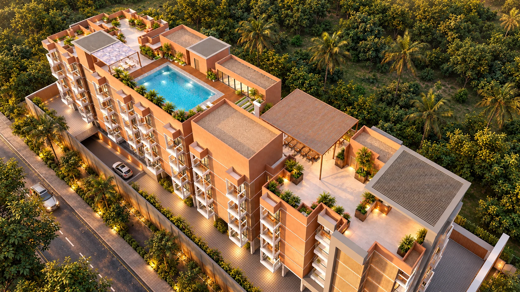 Aerial perspective of Geetanjali Vatika Aerocity